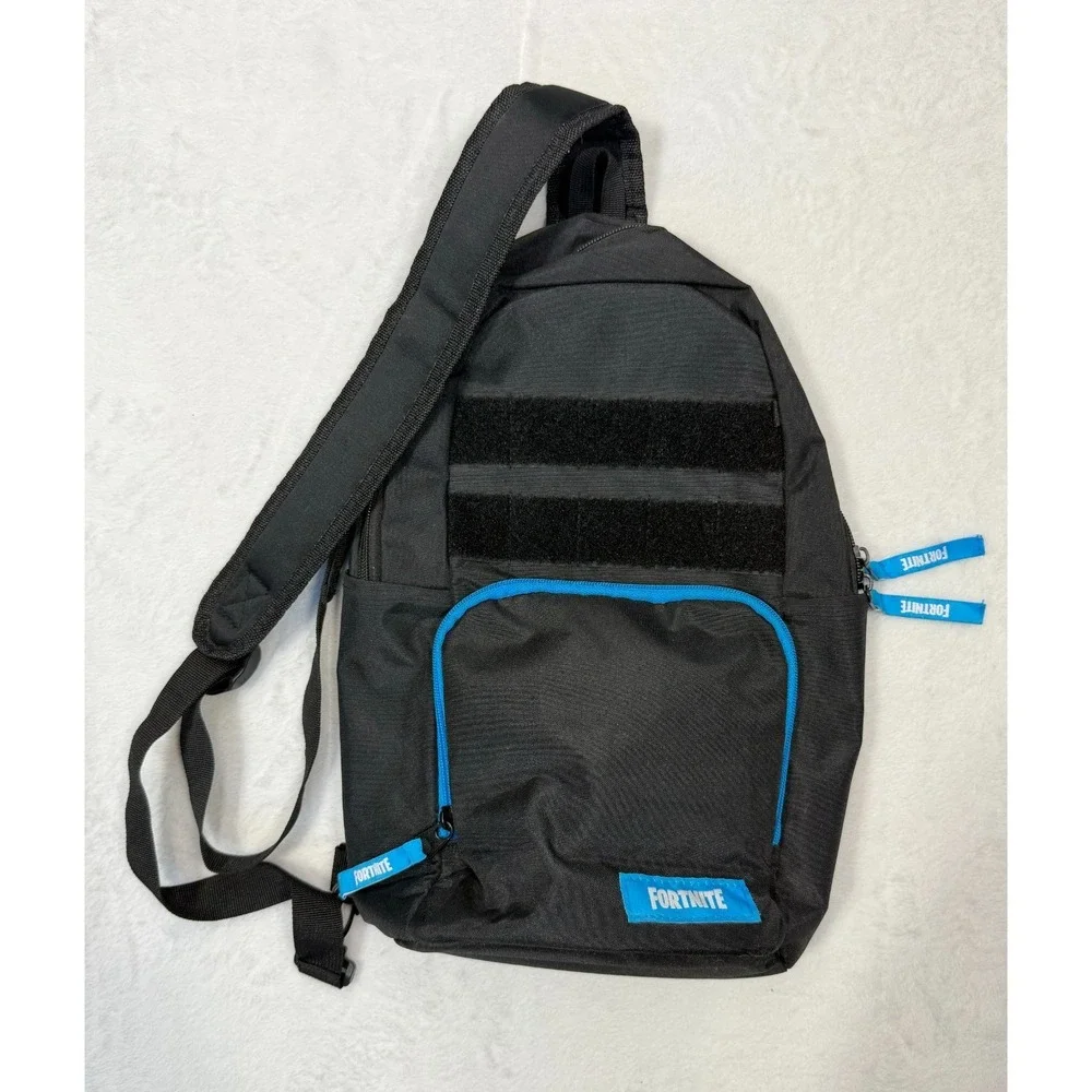 Fortnite Amplify Sling Pack Black Embroidered Loot Llama Logo Carry Bag